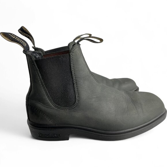 Blundstone Charcoal Gray Leather Chelsea Australian Boots Men's 5.5 Women's 7.5 - Picture 2 of 15
